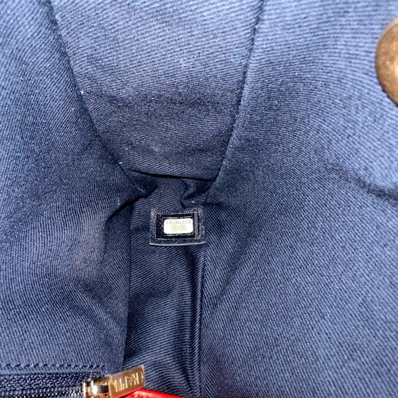 Chanel red chevron wrinkled leather small rectangular medallion chain bag - Picture 11 of 15